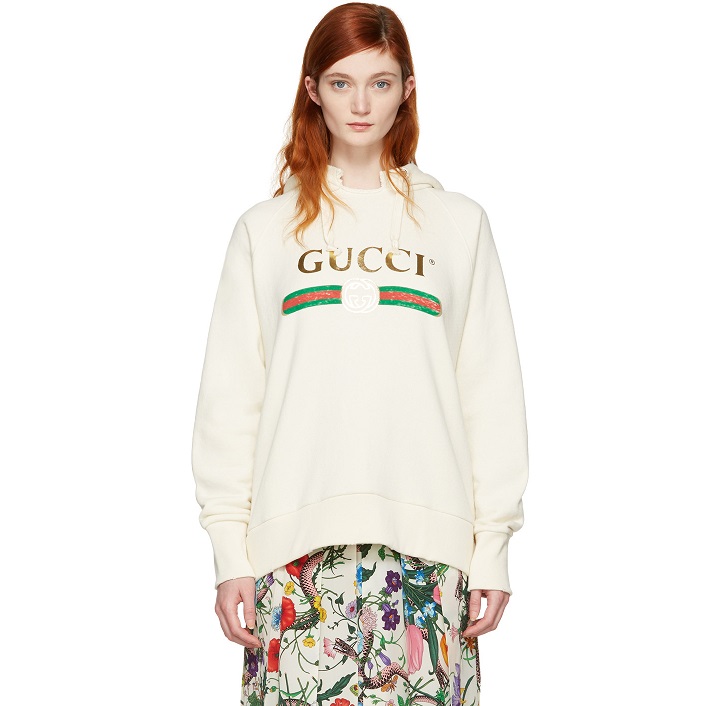 新品！Gucci 复古风格LOGO连帽卫衣 $2595（约18234元）