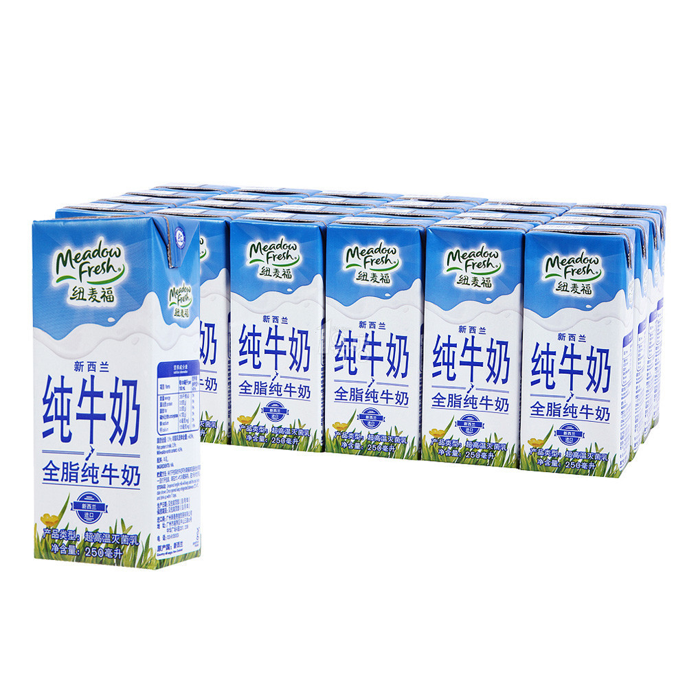 Meadow Fresh 纽麦福 全脂牛奶 250ml*24盒 59元，可199-50