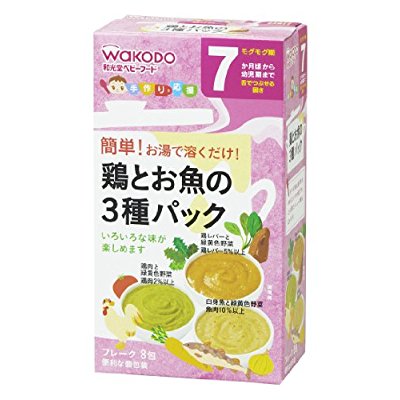 WAKODO 和光堂 婴儿辅食鸡肉鸡肝鱼肉泥3种组合包 FC33 6個 约69.48元 原价 96.12元
