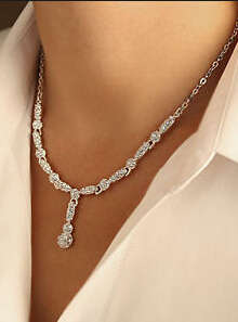 贝拉·索恩同款，SWAROVSKI 施华洛世奇 Y型水晶项链