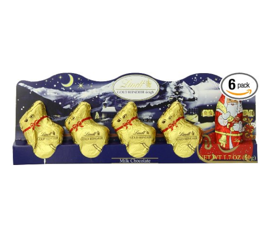 Lindt 瑞士莲牛奶巧克力圣诞礼盒 6盒