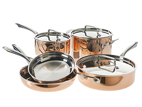 Cuisinart Tri-Ply不锈钢铜锅具8件套