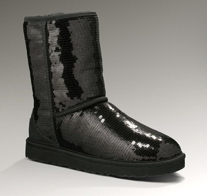 UGG Classic 女士黑色经典亮片雪地靴