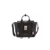 额外7折！3.1 Phillip Lim 黑色“Pashli”蛇纹压皮手提包 迷你款 $270.9（约1962元）