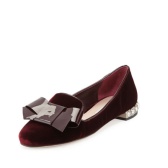 Miu Miu 天鹅绒珍珠跟平底鞋 $387（约2803元）
