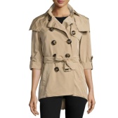 超罕见！Burberry 经典款格纹风衣 短款 $537（约3853元）