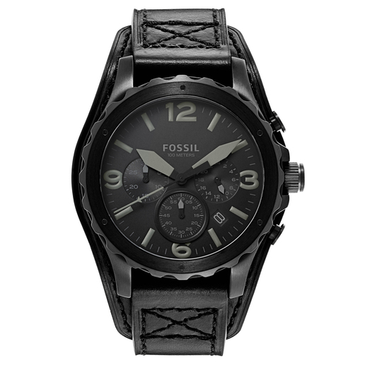 新低： FOSSIL Nate 系列 JR1510 男士时尚腕表    $45.99（需用码，约￥380）