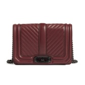 Rebecca Minkoff 小号LOVE 链条包斜挎包 车厘子色 $116.98（约847元）