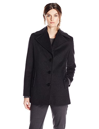 折合349.79元 Calvin Klein Single Breated 女士羊毛混纺大衣