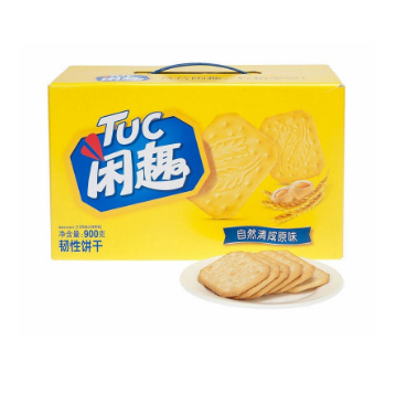 闲趣 韧性饼干 自然清咸原味 900g*2盒 松脆可口 ￥15