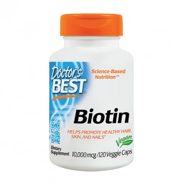脱发救星！Doctor's Best Biotin 防脱发生物素胶囊 120粒 海淘 9.5折 USD$11.82(￥80.99)