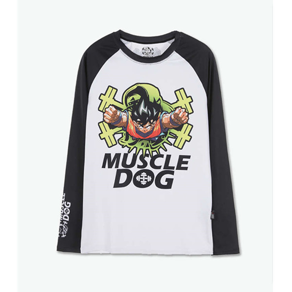 有趣印花！Muscle Dog长袖插肩款运动T恤 129元（需邮费）