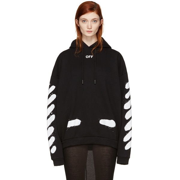 【Ssense独家款】Off-White 黑色经典款“OFF”连帽卫衣 $545（约3910元）