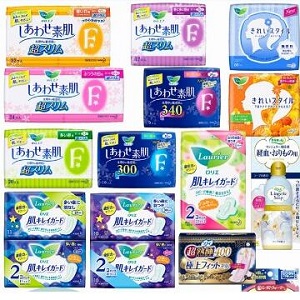 【免运费】日本人气 花王F系列卫生巾福袋 9975日元，转运约598元 ，9.5折后