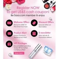 新会员得免费$5优惠券 香港莎莎官网 Sasa.com 精选护肤品、化妆品热卖