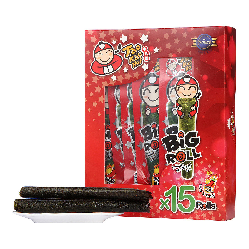 ￥5.45 小老板 烤海苔卷（辣椒味）3.6g*15/盒 泰国进口