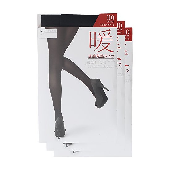 ATSUG 110D 黑色 L-LL 发热连裤袜