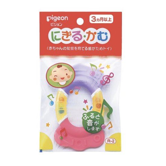 Pigeon 贝亲 婴儿安全材质宝宝牙胶摇铃