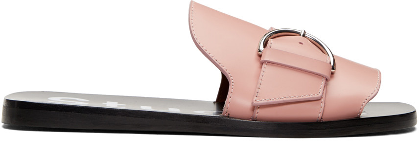 【春夏新款】Acne Studios 裸粉色 简约风皮革拖鞋 5（约2861元）