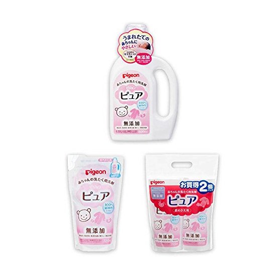 Pigeo 贝亲 无添加温和洗衣液 替换装 720ml*2个