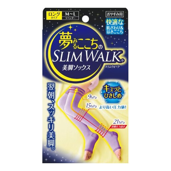 SLIM WALK 超人气段压睡眠瘦腿袜美腿美脚粉紫