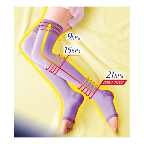 SLIM WALK 超人气段压睡眠瘦腿袜美腿美脚粉紫