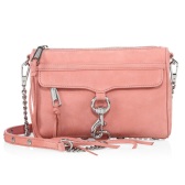Rebecca Minkoff 萌粉色雾蜡牛皮 mini mac 斜挎包 $136.5（约989元）