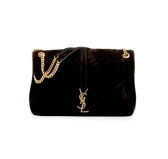 Saint Laurent 大号 Monogram 绒面提花纹理信封手提包 $1245！（约8846元）