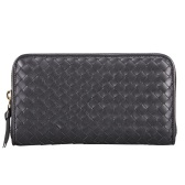 Bottega Veneta 女士拉链编制钱包 黑色 $380（约2752元）