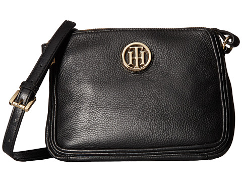 Tommy Hilfiger Alice East/West 金色logo 真皮单肩斜挎包