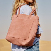 Madewell 经典麂皮托特包中号 朦胧黏土黄 $178（约1289元）