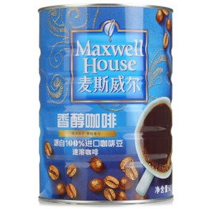 【京东超市】麦斯威尔罐装醇黑速溶咖啡500g（新老包装交替）