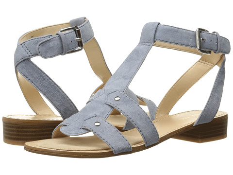 Nine West 玖熙 Yippee系列女士真皮麂皮拼接凉鞋