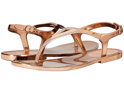 Stuart Weitzman 女士金属色夹趾平底凉鞋