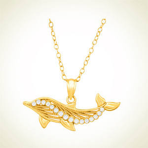 Jewelry.com ：Crystaluxe 施华洛世奇元素水晶海豚吊坠