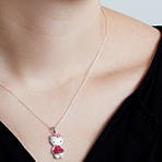 可爱Hello Kitty镶嵌水晶吊坠