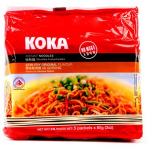 【京东超市】新加坡 KOKA 可口 方便面 原味干捞快熟面 85g五连包