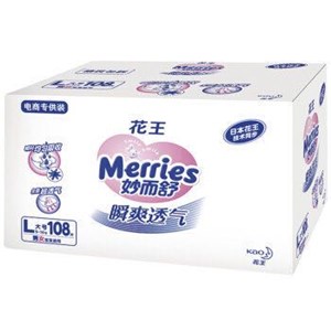 Merries 妙而舒 婴儿纸尿裤 L108 *2件