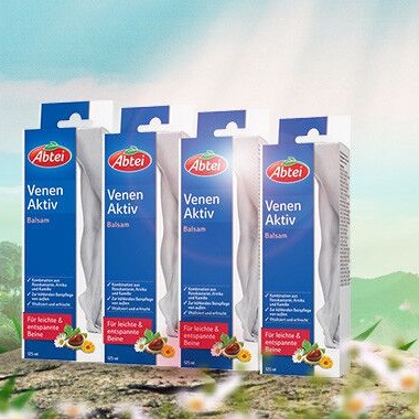 免运费，一个疗程！Abtei 抗静脉曲张软膏 125ml*4 15.84欧（约122元）