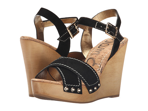 Sam Edelman 女士真皮坡跟凉鞋