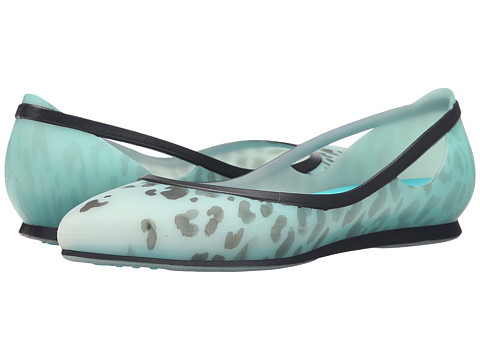 Crocs 卡洛驰Rio Leopard Fade Flat女士水墨点时尚平底鞋