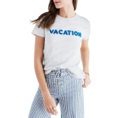 Madewell “Vacation” Slogan 印花T $35（约254元）