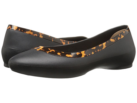 Crocs 卡洛驰 Lina Embellished Collar 女士平底鞋