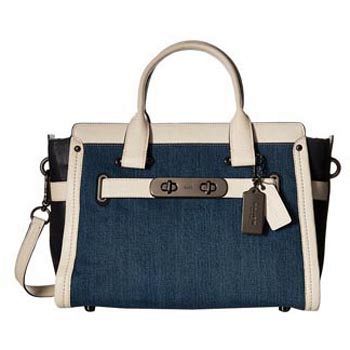 海淘精选：6PM 官网6950元！COACH 蔻驰 Denim Color Block 女士真皮单肩包