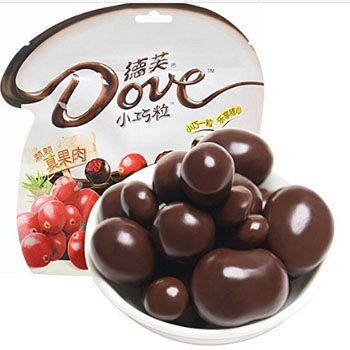 已过期亚马逊中国 Dove德芙 巧克力小巧粒 100g*3包
