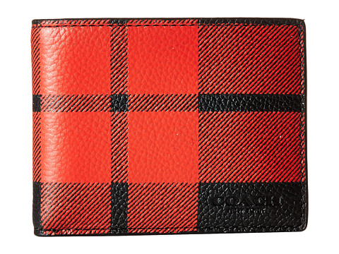 COACH 蔻驰 Mount Plaid Slim 男士钱包