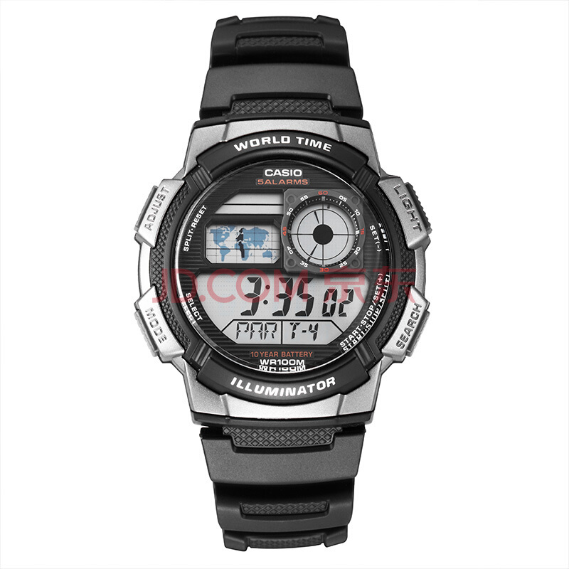 ￥105 卡西欧(CASIO)手表 Regular系列电子石英男表AE-1000W-1B
