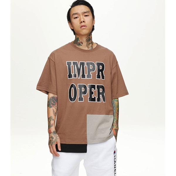 个性拼接！IMPROPER 不规则剪裁拼接短袖T恤 59元（需邮费）