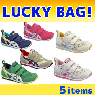 Asics KIDS 大童运动鞋福袋 5双 16—20cm 17500日元，实付214元一双+200积分（1积分=1日元）