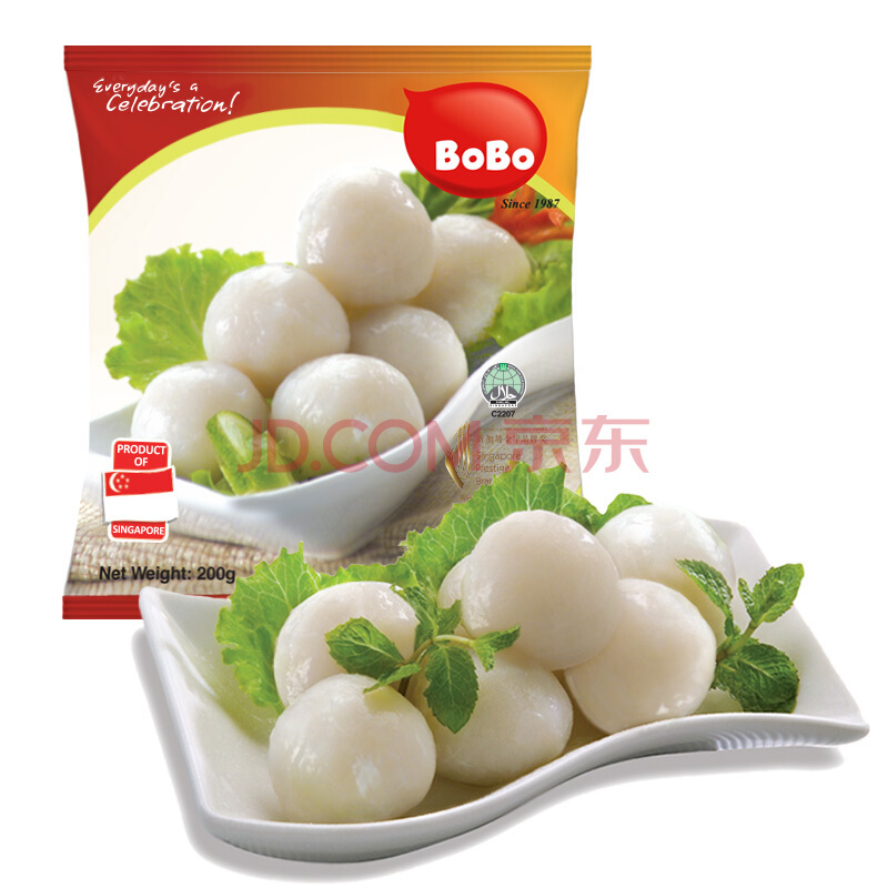 波波（BOBO）新加坡进口 熟白鱼丸 200g15.8元